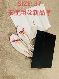 新品未使用Repettoオレンジ色 やぎ革スエード バレエシューズ 37