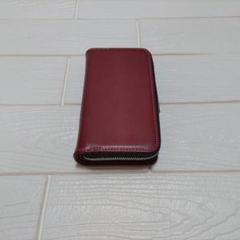 ✨801SH AQUOSzero 財布付きケース カバー ワインレッド