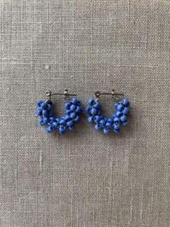 ビーズ フープ ピアス ハンドメイド