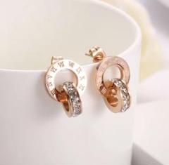 新品★送料無料★デザインフープリング★金属アレルギーサージカルステンレス ピアス