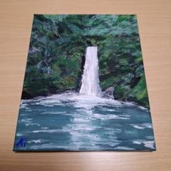 【夜光湖】　F3キャンバス　アクリル画　原画　一点物　風景画　夜景 夜光湖】 F3キャンバス アクリル画 原画 一点物 風景画 夜景