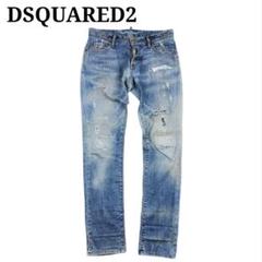 美品 ディースクエアード DSQUARED2 ダメージ加工 デニムパンツ 44