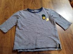 無印良品 ボーダーTシャツ 120 キッズ 7部袖
