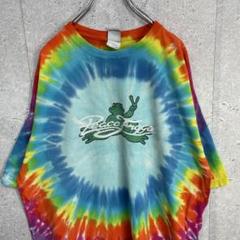 Peace frogs カエル　タイダイ　オーバーサイズTシャツ2XL