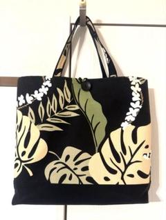 ハワイアン　トートバッグ　旅行用　ハンドメイド