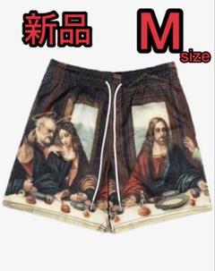 【新品】キリスト 最後の晩餐 メッシュショーツ ハーフパンツ 絵画柄