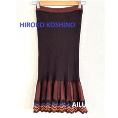 HIROKO KOSHINO　スカート　Mサイズ　38　ブラウン　54977のサムネイル