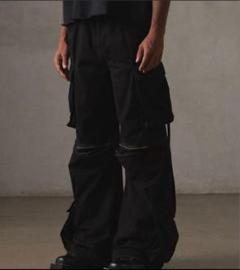 【新品未開封】GRANCY ボタンレイヤードデザインナイロンパンツ GRANCY | Button Layered Design Nylon Pants / ボタン