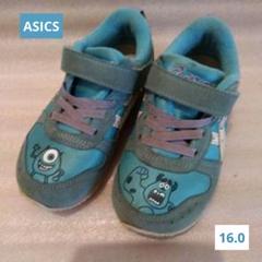 asicsスニーカー　16cm モンスターズインク