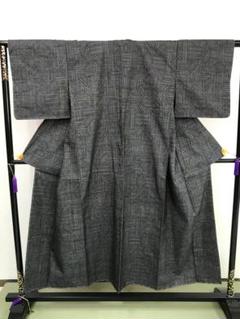 G7737　大島紬 身丈144.5cm 着物 和装 仕付け糸