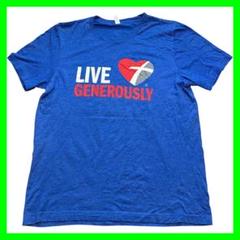 キャンバス アメカジTシャツ LIVEロゴ 青 Gサイズ