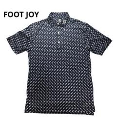 【美品】フットジョイ FOOT JOY 半袖ポロシャツ イルカ総柄 M