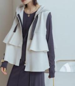 【即購入禁止】EimeeLaw フリルフーディ ワッフルボンディングジレのサムネイル