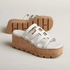 厚底で美脚効果◆【HERMES】イザベラ 30 サンダル 厚底で美脚効果◇【HERMES】イザベラ 30 サンダル