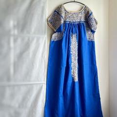メキシカンドレス　刺繍　民族衣装　ロングワンピース　コットン