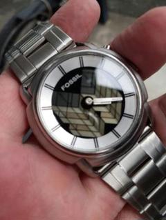 本物 FOSSIL フォッシル BIG TIC cuboid 3D メンズ - メルカリ