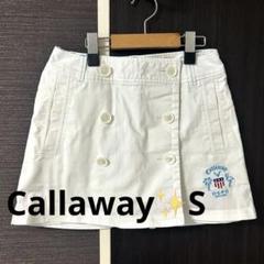 Callaway ラップスカート風 キュロットパンツ Sホワイト キャロウェイ