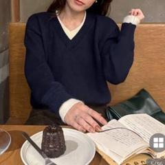 値下げ不可 nugu daisy Vネックレイヤードニット