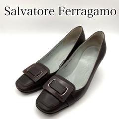 [値下げ] 新品　Ferragamo ブラウン 3cm ヒール サルバトーレフェラガモ Salvatore Ferragamo パンプス ヴァラ