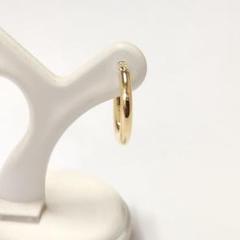 新品 K18シンプルフープピアス(リングピアス) サイズ2mm×15mm