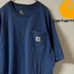 Carhartt/ S/S POCKET T-SHIRT/M/ネイビー/US古着