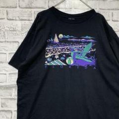 USA製90sヴィンテージTシャツ！シングルステッチ　ブラック半袖古着XL714
