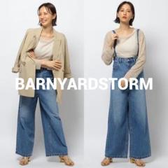 美品 BARNYARDSTORM サスペンダー付きワイドパンツ ブルーデニムのサムネイル