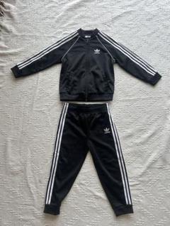 [キッズ]adidas ブラック ジャージセット 100cm