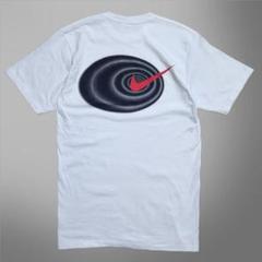 90s NIKE スウッシュ　渦巻き デザイン　Tシャツ　白 USA製　L