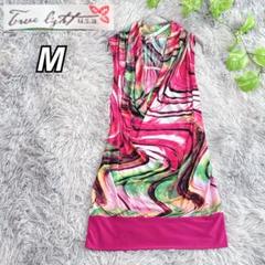 美品✨True Light 【M】ノースリーブ チュニック マルチカラー