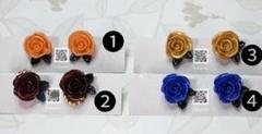 レジン薔薇ピアス