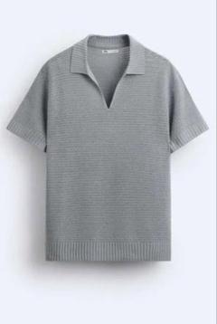 ZARA ニットポロ 千鳥 チェック asclo nugu otte ノームコア ZARA ニット スキッパー ポロ サマーニット asclo nugu - メルカリ