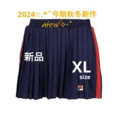 No.609 FILA 今期秋冬最新☆*。エンボスプリーツスコート☆NAVY☆ No.609 FILA 今期秋冬最新☆*。エンボスプリーツスコート☆NAVY