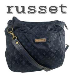 【美品】russet ラシット ショルダーバック 総柄　A4収納可能
