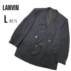 LANVIN ランバン　テーラードジャケット　ダブル　チェック　菅田将暉　古着 レア菅田将暉着用80s90svintageダブルテーラードジャケットUSA
