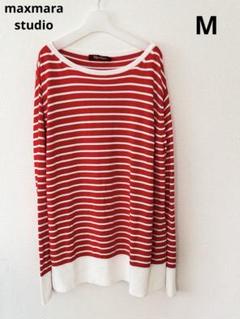 マックスマーラ/maxmara/ボーダーニット/薄手/春夏/赤/白/M