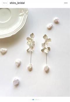 shiro ブライダアクセサリーwhite bloom shiro ブライダルアクセサリー Plumeria matte silver - メルカリ