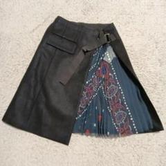 sacai ストライププリーツラップスカート 2025年最新】sacai ラップ スカートの人気アイテム - メルカリ