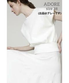 美品 ADORE アドーア コットン フレンチスリーブ プルオーバーニット コットンステッチドジャージー フレンチスリーブプルオーバー
