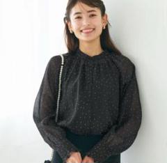 シースルードット ブラウス　コカ　Lサイズ　試着のみ
