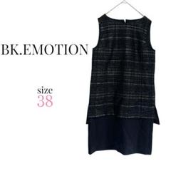 BK.EMOTIOEN【38】日本製 ドッキングワンピース お呼ばれドレス 黒