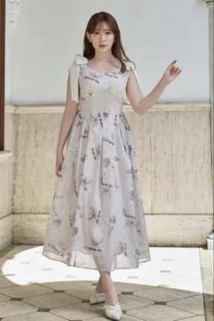 ワンピース herlipto sunflower printedmididress Her lip to（ハーリップトゥー）の「Sunflower-Printed Midi