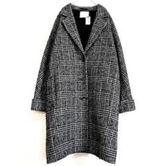 couture d'adam グレンチェック コクーンコート COUTURE D'ADAMグレンチェックコクーンチェスターコート
