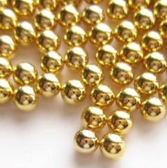 【 4mm × 300個 】穴なし パール( ゴールド)