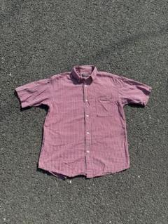 90's old uniqlo レッド ギンガムチェック 短丈 ボックス シャツ old uniqlo ギンガムチェック 短丈 シャツ ボックスシルエット u