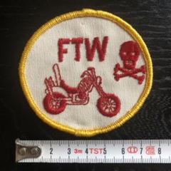 70's ビンテージ スラング メッセージ FTWワッペンPATCH MCベスト