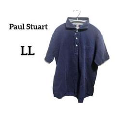 S96 ポールスチュアート Paul Stuart ネイビー ポロシャツ LL