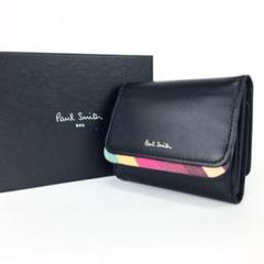 新品 ポールスミス 財布 3つ折り財布 ブラック コンパクト財布 レディース
