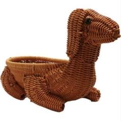楕円形 バスケット ピクニックバスケット 収納カゴラタン アクセサリー 収納