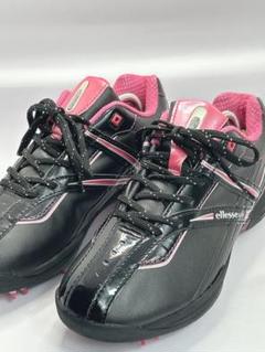 ellesse ゴルフスパイク 24.5cm 黒ピンク